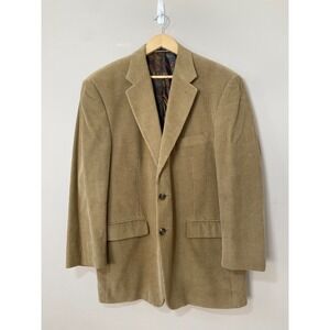 Lauren‎ Ralph Lauren Mens Tan Corduroy Blazer Jacket Paisley Lined Size 44R